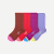 Youth Pointelle Calf Sock 4-Pack - red iris mix