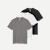 Men's Pima Cotton Pocket Crew Neck T-Shirt 3-Pack - Boulder White Black Mix L
