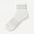 Vintage Stripes Quarter Socks - Soft White / Varsity Grey Heather L [9007] 