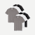 Men's Pima Cotton V-Neck T-Shirt 6-Pack - Boulder White Black Mix L
