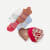 Bee My Valentine Ankle Sock 4-Pack Gift Box - Red White Mix L [8418]