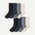 Men's Hybrid Ribbed Calf Sock 8-Pack - black-white-mix - 1