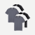 Men's Pima Cotton Slim Crew Neck T-Shirt 6-Pack - Dark Smoke mix L