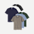 Men's Pima Cotton Crew Neck T-Shirt 6-Pack - Boulder Stripe Core Mix L