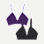 Women's Seamless Triangle Bralette 2-Pack - Concord Black Mix L