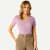 Women's Classic Fit Pima Cotton V-Neck T-Shirt - Mauve WO1 [8738]