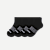 Youth Solids Quarter Sock 4-pack - black L [10016]