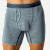 Cotton Modal Blend Boxer Brief - Classic Fly - Misty Sky / Smoke Micro Stripe MO1 [8470]