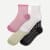 Women’s Sheer Gingham Quarter Sock 4-Pack - Mauve Sage Mix L 