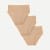 Women's Ribbed Seamless High Rise Brief 3-Pack - Sandcastle L