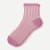 Sheer Gingham Quarter Socks - Mauve L [9269]