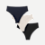 Women's Super Soft Thong 3-Pack - Navy Oat Black Mix L