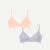 Women's No Show Plunge Bralette 2-Pack - Nimbus Grey x Pink Sandstone L