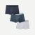 Men's Cotton Modal Blend Trunk 3-Pack - Smoke Grey Mix L