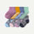 Toddler Gripper Calf Sock 8-Pack - blue mauve pink mix L