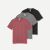 Men's Pima Cotton Slim Crew Neck T-Shirt 3-Pack - Black Boulder Berry Mix L