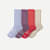 Women's Merino Wool Blend Calf Sock 4-Pack - Surf Flower Mix L