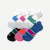Women's Running Ankle Sock 6-Pack - White Blue Mix L