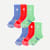 Youth All-Purpose Performance Calf Sock 6-Pack - Peri Sky Mix L