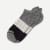 Men's Tri-Block Ankle Socks - marled-dark-grey-and-cream - 5