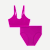 Women's Seamless Scoop Bralette + High Rise Brief - Vivid Magenta