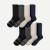 Men's Merino Wool Blend Calf Sock 8-Pack - Dark Mix
