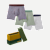 Men's Cotton Modal Blend Boxer Brief - Classic Fly 3-Pack Gift Box - Dawn Blue L [9277]
