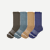 Men's Merino Wool Blend Calf Sock 4-Pack - Navy Oak Mix L [8420]