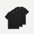 Men's Pima Cotton Crew Neck T-Shirt Black 3-Pack L