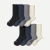 Women's Hybrid Ribbed Calf Sock 8-Pack - black-white-mix - 1