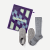 Travel Compression Sock and Gripper Slipper 2-Pack - Harbor Grey Mix L