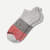 Men's Tri-Block Ankle Socks - grey-heather-and-red - 1