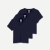 Women's Pima Cotton V-Neck T-Shirt 3-Pack - Midnight Navy L