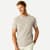 Pima Cotton Pocket Crew Neck T-Shirt - Natural Taupe MO1 [8527]
