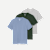 Men's Pima Cotton Crew Neck T-Shirt 3-Pack - Elm Smoke Grey Mix L