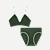 Women's Seamless Triangle Bralette + Brief - Dark Elm L