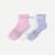 Women’s Ruffle Athletic Quarter Sock 3-Pack - pink haze mix L [9908]