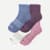 Women's Solids Quarter Socks - blue plum mix L [9855]
