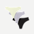 Women's No Show Thong 3-Pack - Nimbus Meringue Black Mix L