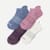 Women's Solids Ankle Socks - blue plum mix L [9851]