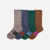 Men's Merino Wool Blend Calf Sock 4-Pack - Forest Navy Mix L [8676]