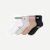 Women's Ruffle Rib Quarter Sock 4-Pack - floral stripe mix L [9943]