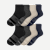 Women's Merino Wool Blend Quarter Sock 8-Pack - Dark Mix
