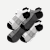 Men's Originals Ankle Sock 4-Pack - Charcoal White Mix L