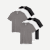 Men's Pima Cotton Pocket Crew Neck T-Shirt 6-Pack - Boulder White Black Mix L