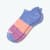 Women's Tri-Block Ankle Socks - Marled violet and magenta