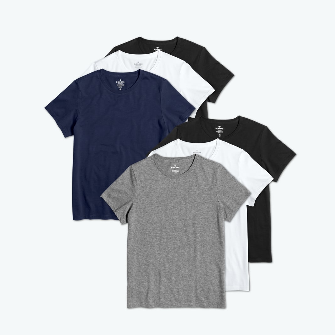 Women's Pima Cotton Crew Neck T-Shirt 6-Pack