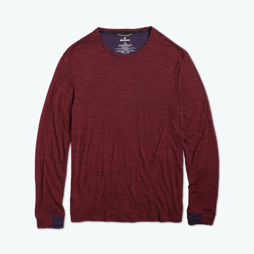 Men's Merino Wool Crew Neck Long Sleeve T-Shirt