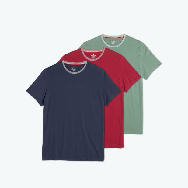 Men's Pima Cotton Crew Neck T-Shirt 3-Pack