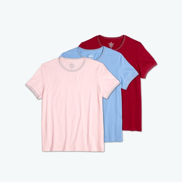 Women's Pima Cotton Crew Neck T-Shirt 3-Pack